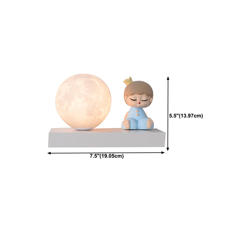 Metal & Wood 1 - Light Wall Light , Kids Style , Round / Square Wall Fixture