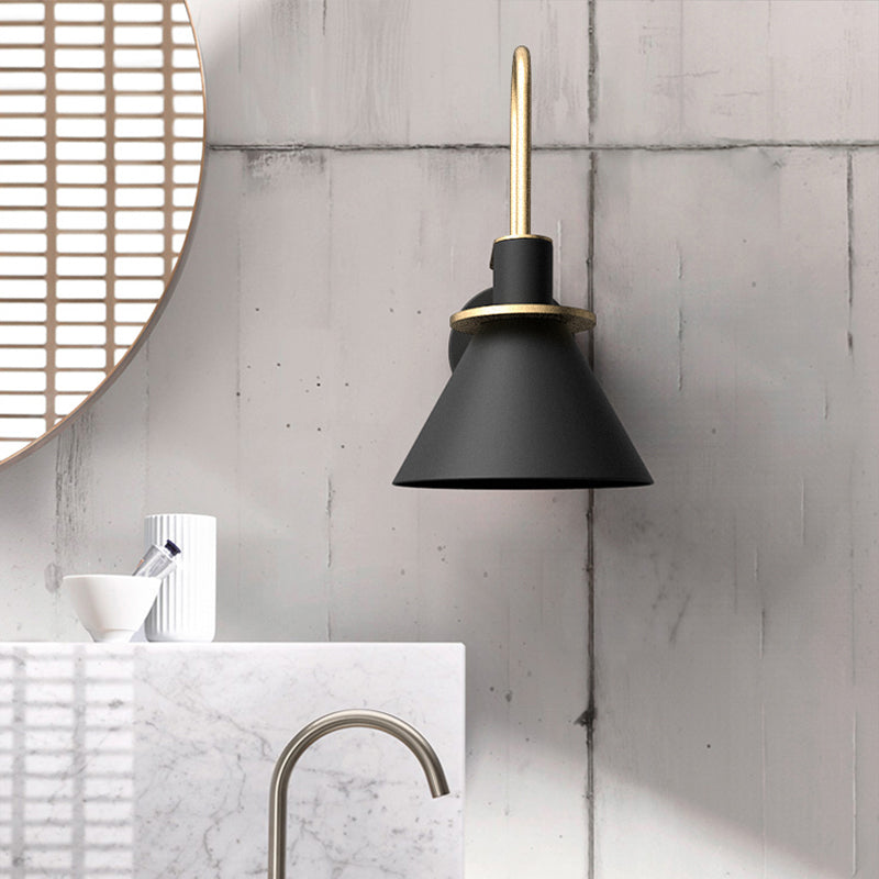 Conical Shaded Sconce Light Fixture Metal Wall Mount Lighting