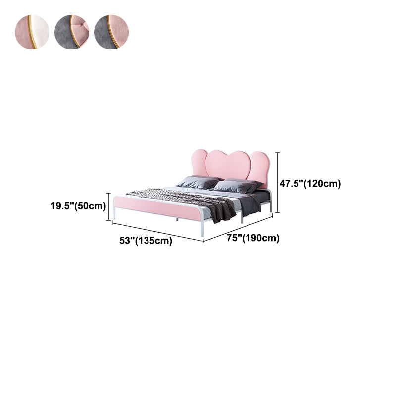 Standard Bed, Metal and Upholstered Bed With Headboard and Footboard