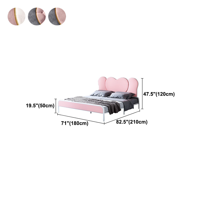 Standard Bed, Metal and Upholstered Bed With Headboard and Footboard