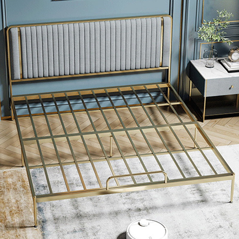 Glam Style Metal Bed Including HeadboardPanel Bed , 43 inch High