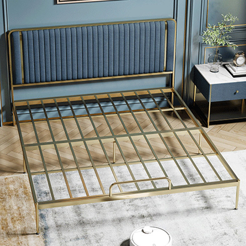 Glam Style Metal Bed Including HeadboardPanel Bed , 43 inch High