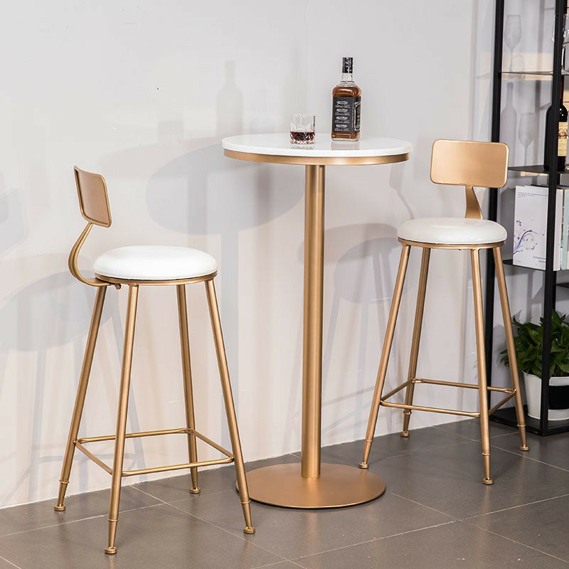 Stone Bar Dining Table Glam Style Bar Table for Milk Tea Shop Cafe