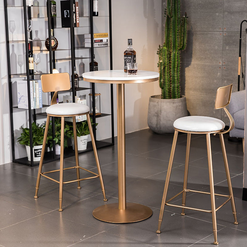 Stone Bar Dining Table Glam Style Bar Table for Milk Tea Shop Cafe