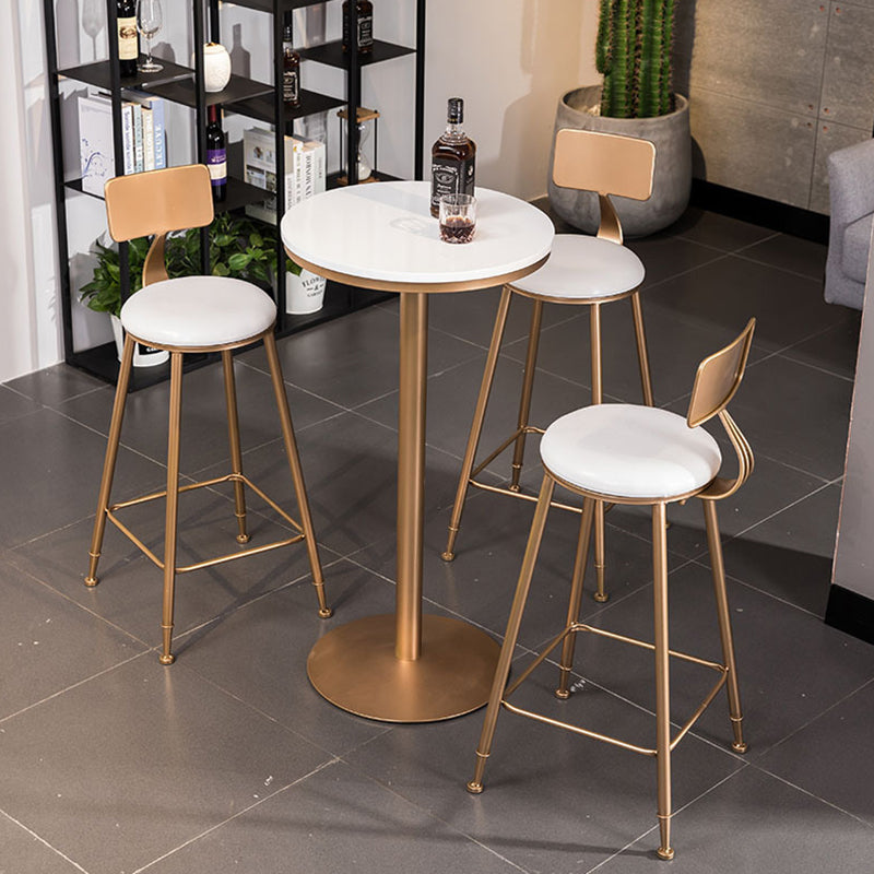 Stone Bar Dining Table Glam Style Bar Table for Milk Tea Shop Cafe