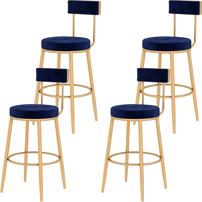 Glam Metal Barstool Fabric Cushion in Matte Finish for Indoor