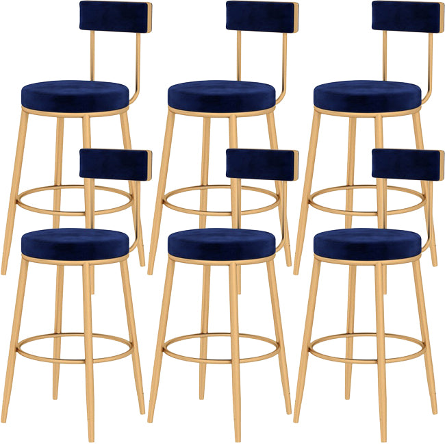 Glam Metal Barstool Fabric Cushion in Matte Finish for Indoor