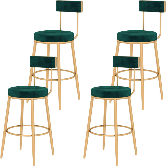 Glam Metal Barstool Fabric Cushion in Matte Finish for Indoor