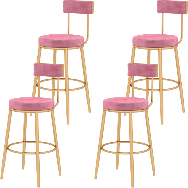 Glam Metal Barstool Fabric Cushion in Matte Finish for Indoor