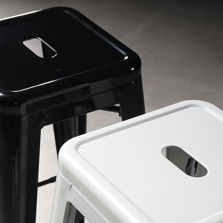 Industrial Square Backless Stool Folding Iron Bar Stool for Bristol