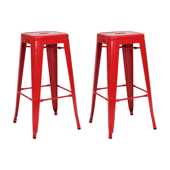 Industrial Square Backless Stool Folding Iron Bar Stool for Bristol