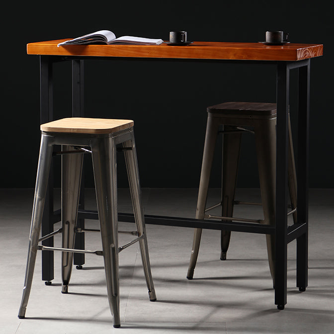 Industrial Square Backless Stool Folding Iron Bar Stool for Bristol