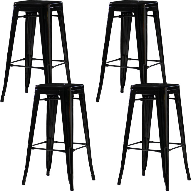 Industrial Square Backless Stool Folding Iron Bar Stool for Bristol