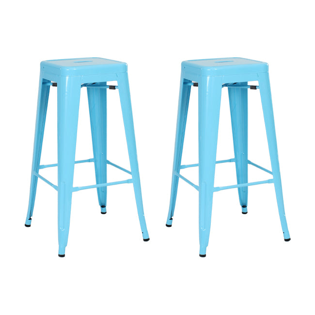 Industrial Square Backless Stool Folding Iron Bar Stool for Bristol
