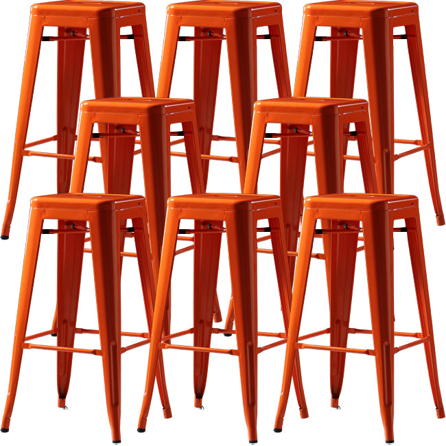 Industrial Square Backless Stool Folding Iron Bar Stool for Bristol