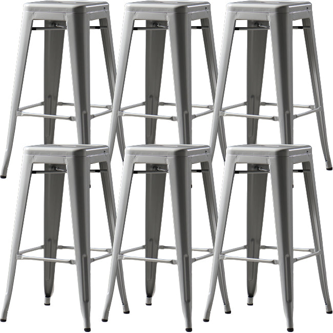 Industrial Square Backless Stool Folding Iron Bar Stool for Bristol