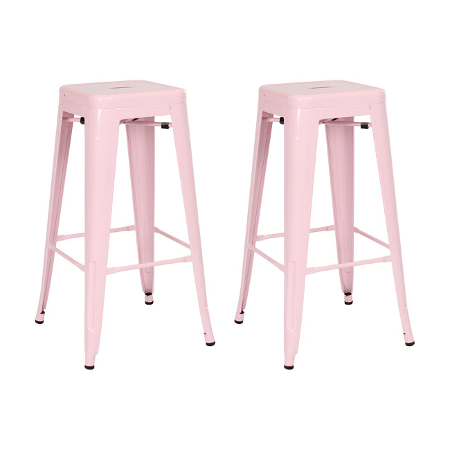 Industrial Square Backless Stool Folding Iron Bar Stool for Bristol