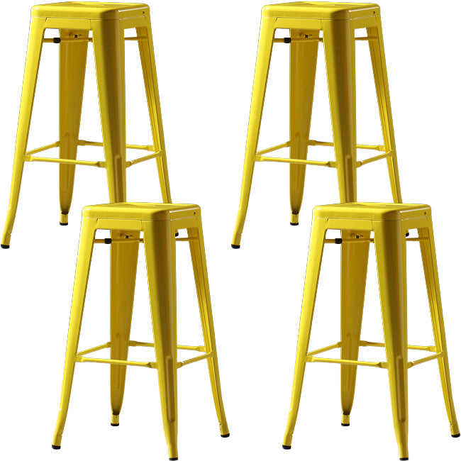 Industrial Square Backless Stool Folding Iron Bar Stool for Bristol