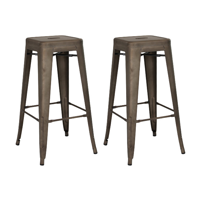 Industrial Square Backless Stool Folding Iron Bar Stool for Bristol
