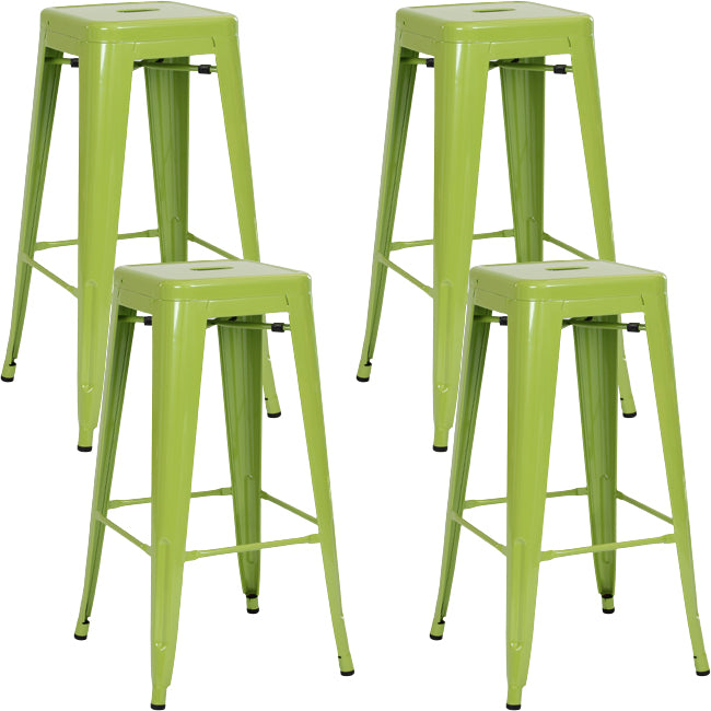 Industrial Square Backless Stool Folding Iron Bar Stool for Bristol