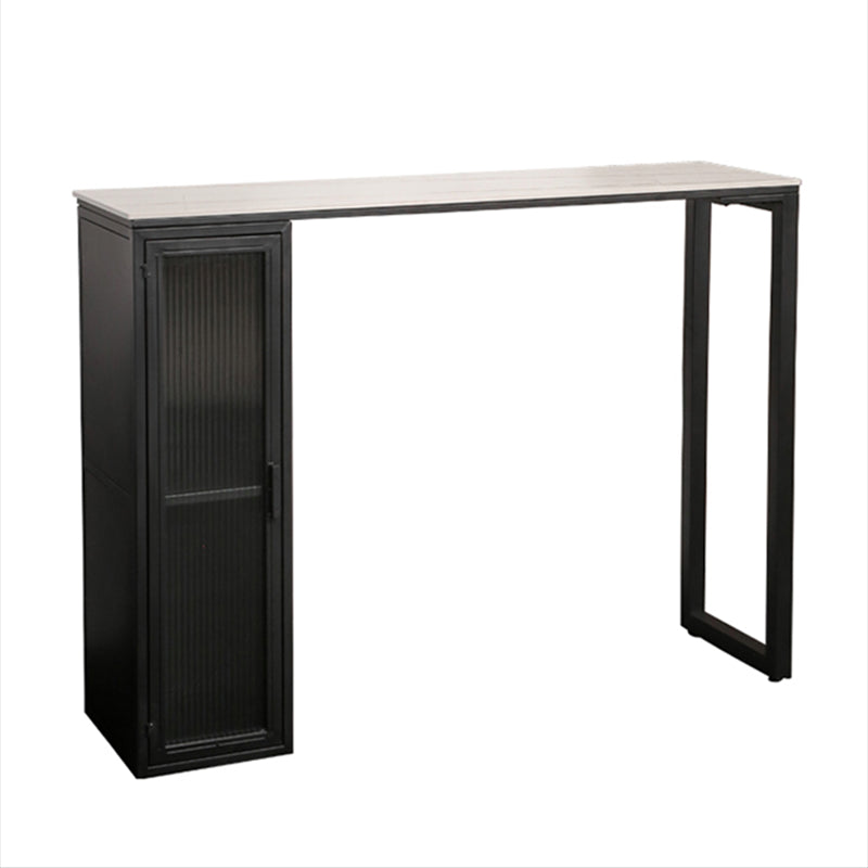 Luxury Rectangle Bar Table Set 1/2/3/5 Pieces Sintered Stone Counter Table with Stools