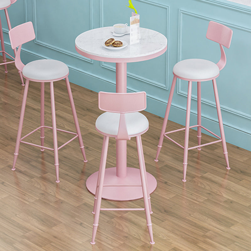 1/2/3/4/5 Pieces Modern Bar Set Matte Finish Iron Bar Stool and Table Set