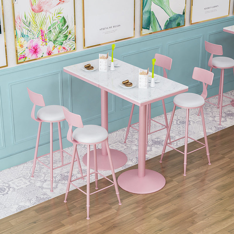 1/2/3/4/5 Pieces Modern Bar Set Matte Finish Iron Bar Stool and Table Set