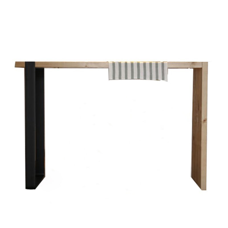 Luxury Rectangle Solid Wood Bar Table Set 1/2/3 Pieces Counter Table with Stools