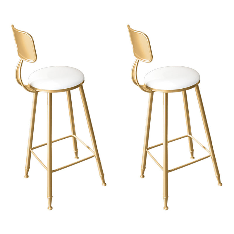 Glam Round Stone Bar Table Set 1/2/3/4 Pieces Counter Table with High Stools