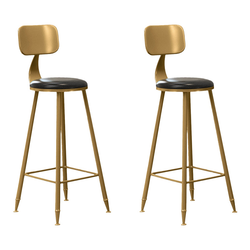 Glam Round Stone Bar Table Set 1/2/3/4 Pieces Counter Table with High Stools