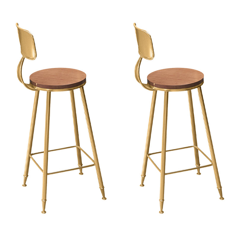 Glam Round Stone Bar Table Set 1/2/3/4 Pieces Counter Table with High Stools