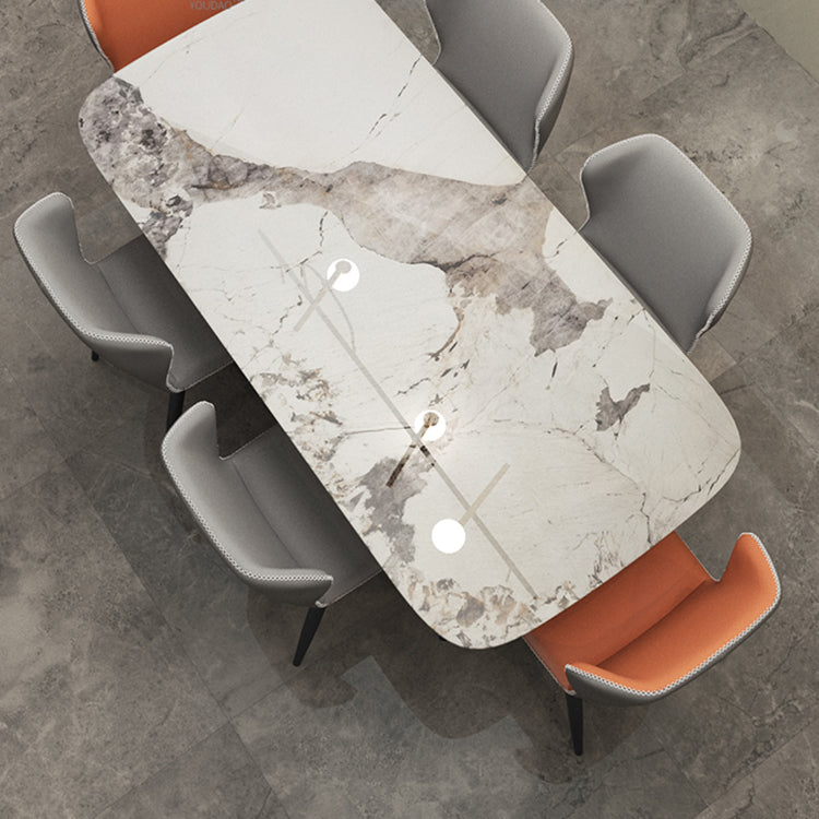 Modern Style Set 1/4/5/7 Pcs with Rectangle Dining Table and Wingback Chairs