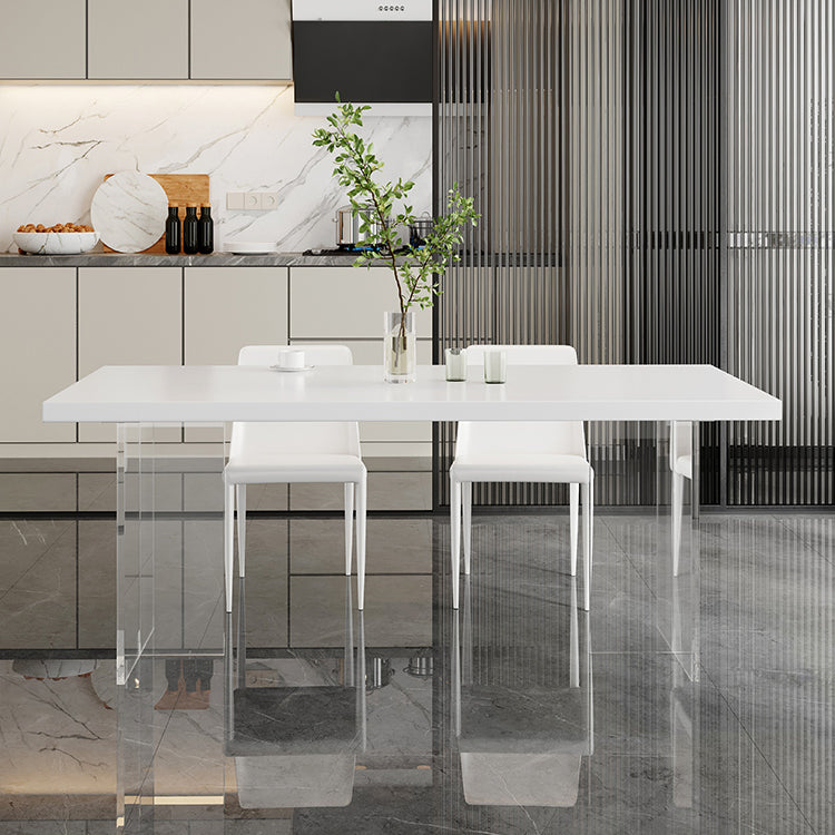 White Dining Table Set 1/3/4/5 Pcs Modern Dining Table with Chairs