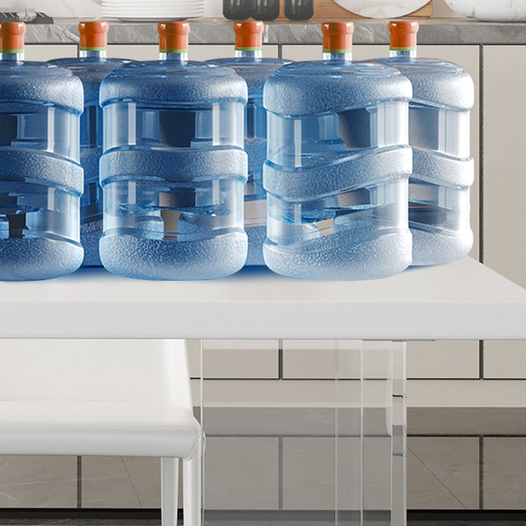 White Dining Table Set 1/3/4/5 Pcs Modern Dining Table with Chairs