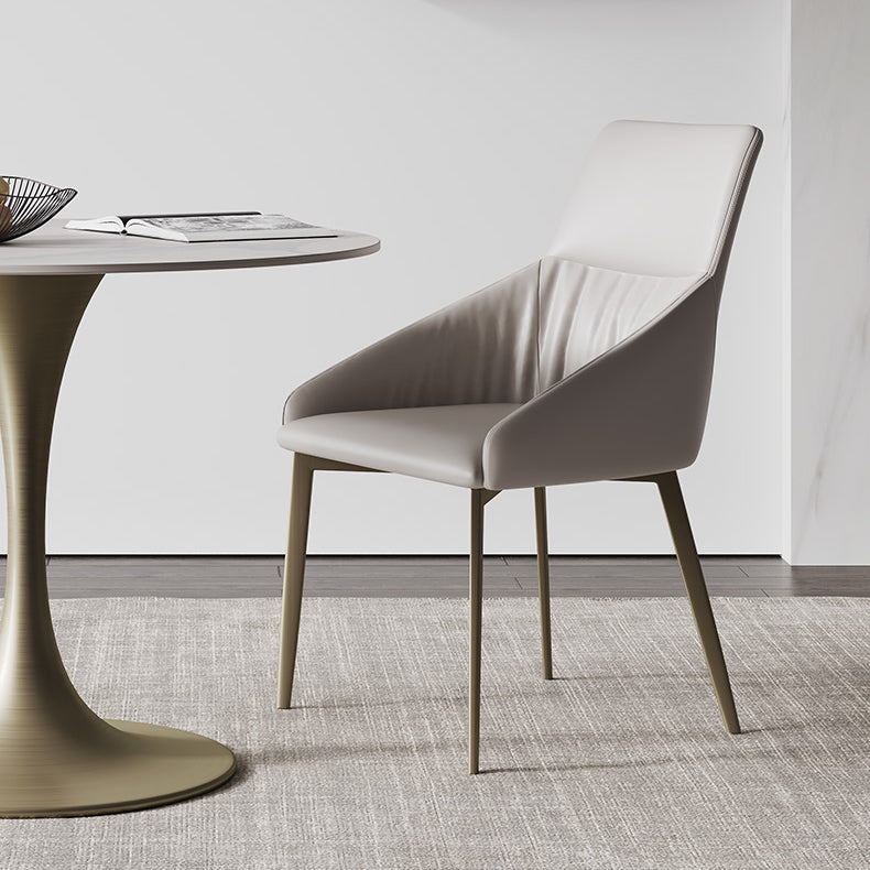 Glam Round Dining Set 1/2/3 Pcs Sintered Stone Dining Table with Armless Chairs