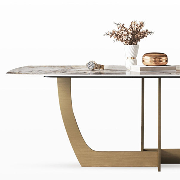 Luxurious Sintered Stone Top Dining Set Rectangle 1/4/5/6/7 Pieces Dining Table Set