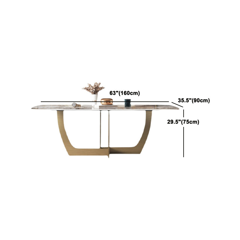 Luxurious Sintered Stone Top Dining Set Rectangle 1/4/5/6/7 Pieces Dining Table Set