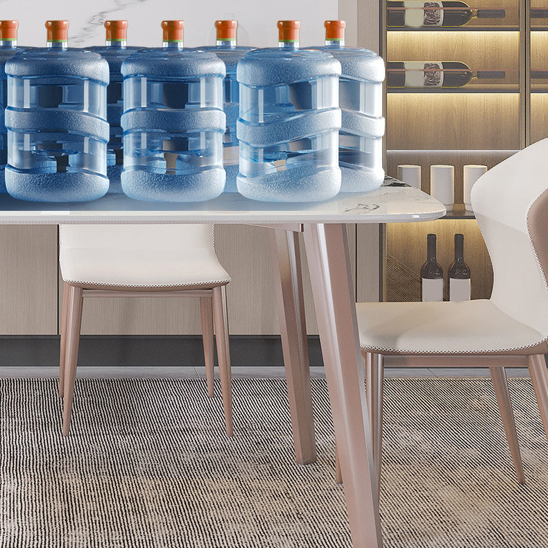 Nordic Sintered Stone Top Dining Set Rectangle 1/2/5/7 Pieces Dining Table Set