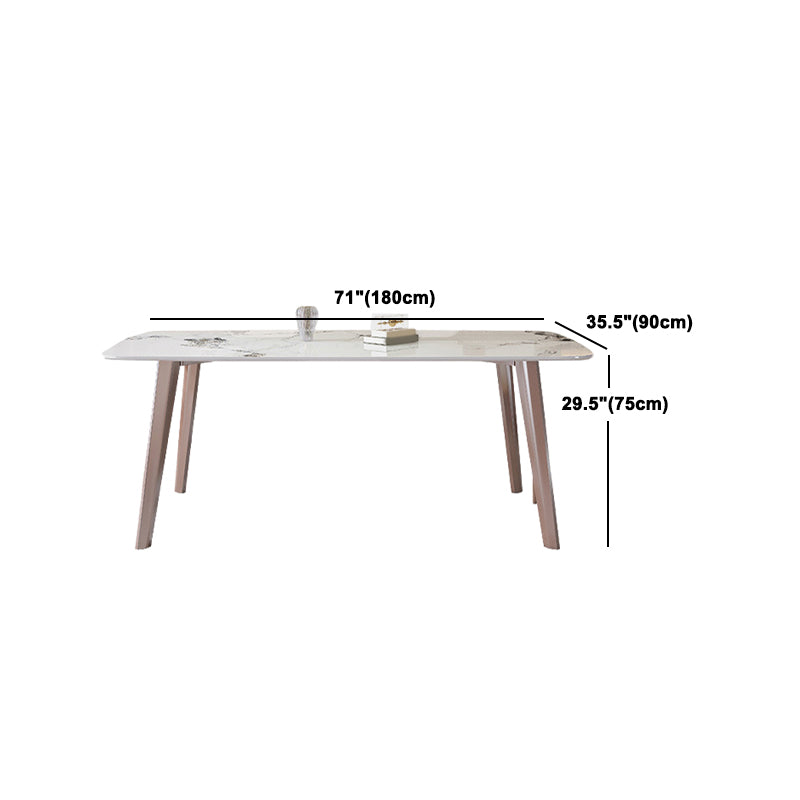 Nordic Sintered Stone Top Dining Set Rectangle 1/2/5/7 Pieces Dining Table Set