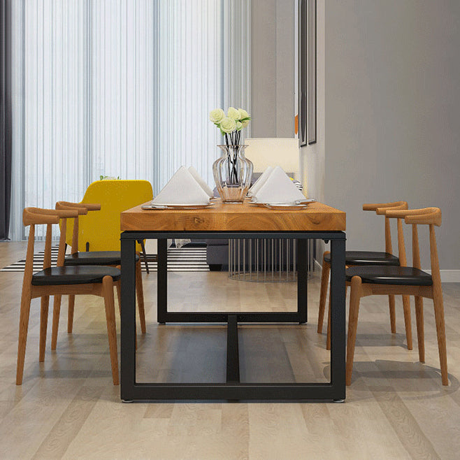 Modern 1/5 Pieces Dining Set Rectangle Pine Wood Dining Table for Kitchen Dining Room