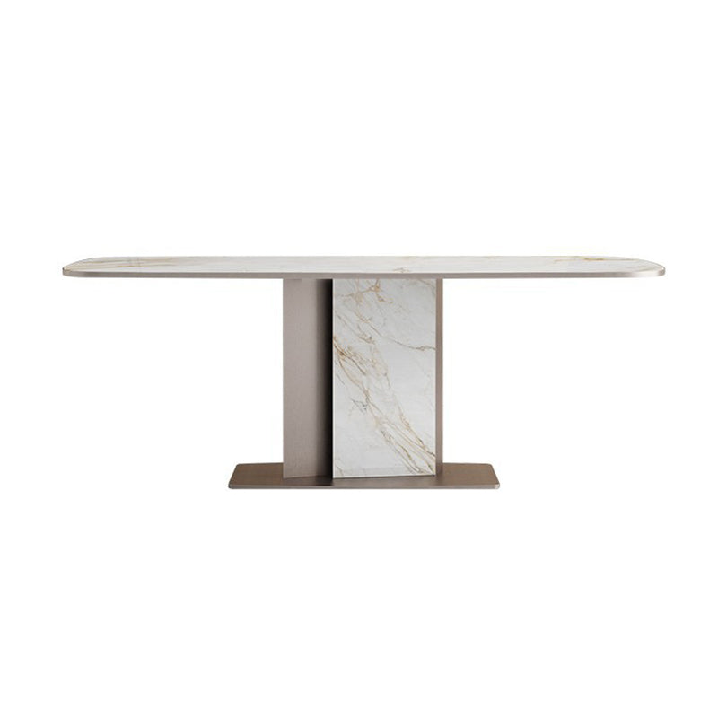 Nordic Sintered Stone Top Dining Set Rectangle 1/4/5/7 Pieces Dinette Table Set