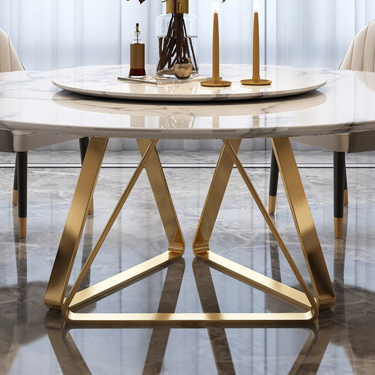 Marble Dining Table Contemporary Dining Site Table with Pedestal Base