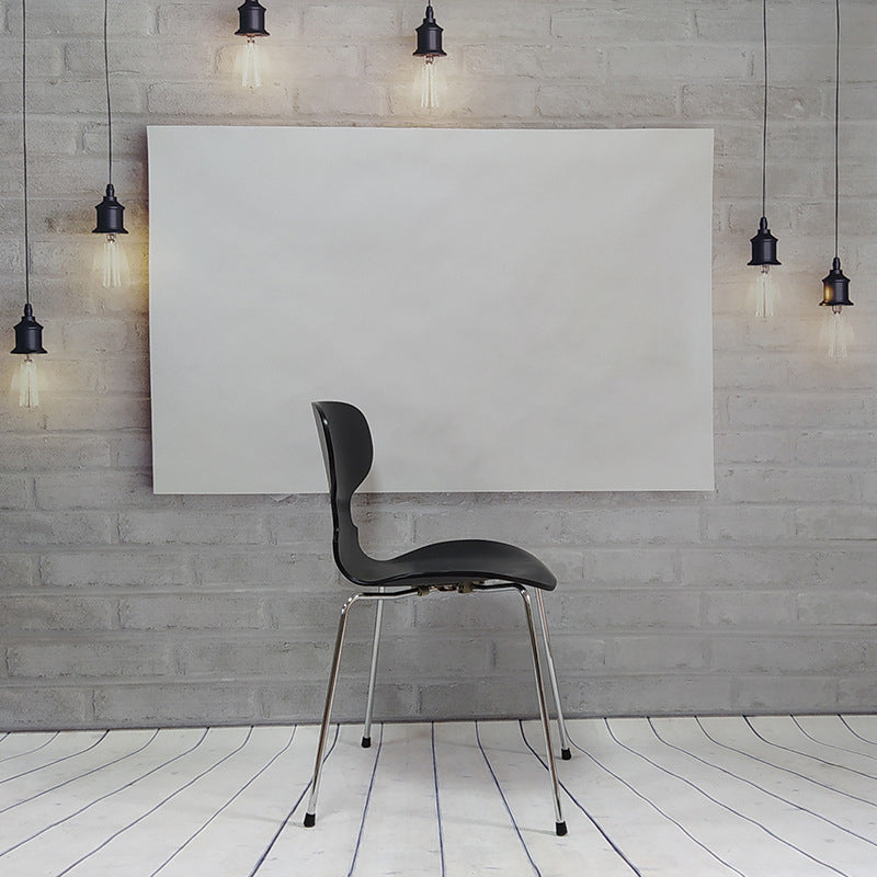 Modern Wood Chair Open Back Dining Side Furniture in Matte Finish