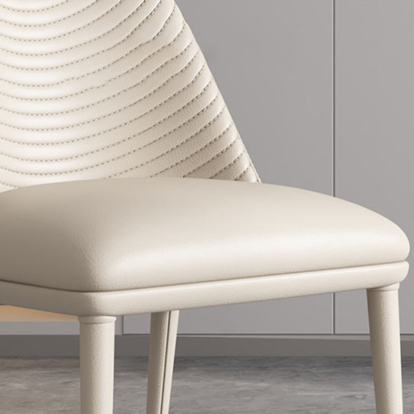 Contemporary Faux Leather Dining Chair Parsons Chair in Matte Finish for Kitchen