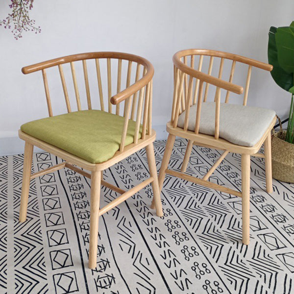 Modern Wood Dining Chair Slat Back Side Chair in Matte Finish for Home