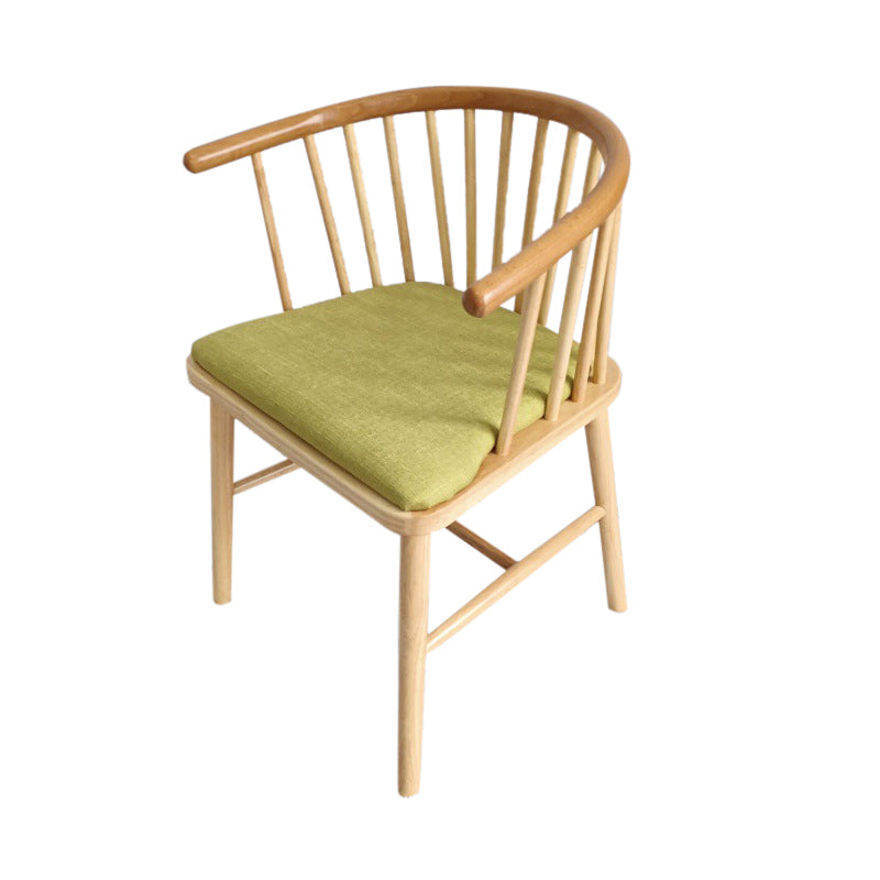 Modern Wood Dining Chair Slat Back Side Chair in Matte Finish for Home