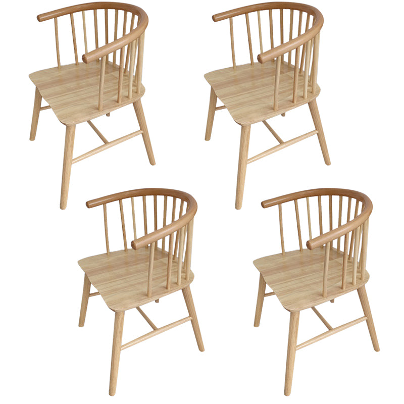 Modern Wood Dining Chair Slat Back Side Chair in Matte Finish for Home