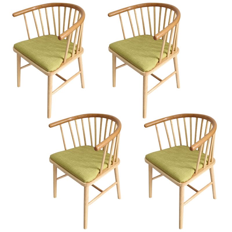 Modern Wood Dining Chair Slat Back Side Chair in Matte Finish for Home