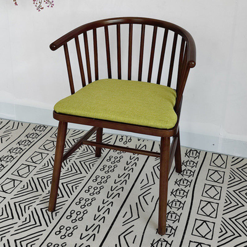 Modern Wood Dining Chair Slat Back Side Chair in Matte Finish for Home