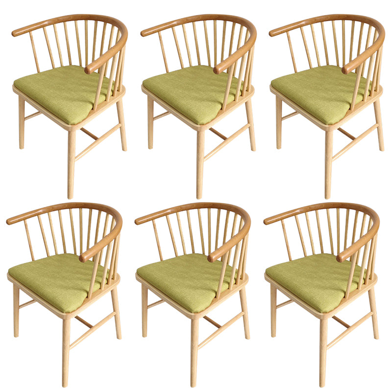 Modern Wood Dining Chair Slat Back Side Chair in Matte Finish for Home